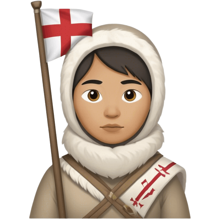 Inuit with a flag emoji