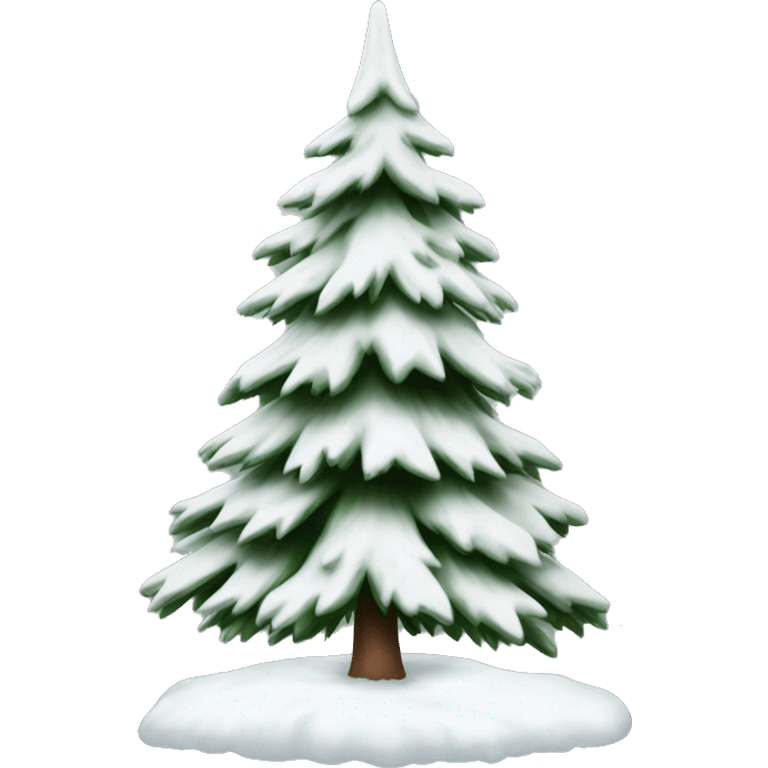  actual white fir christmas tree isolated.  emoji