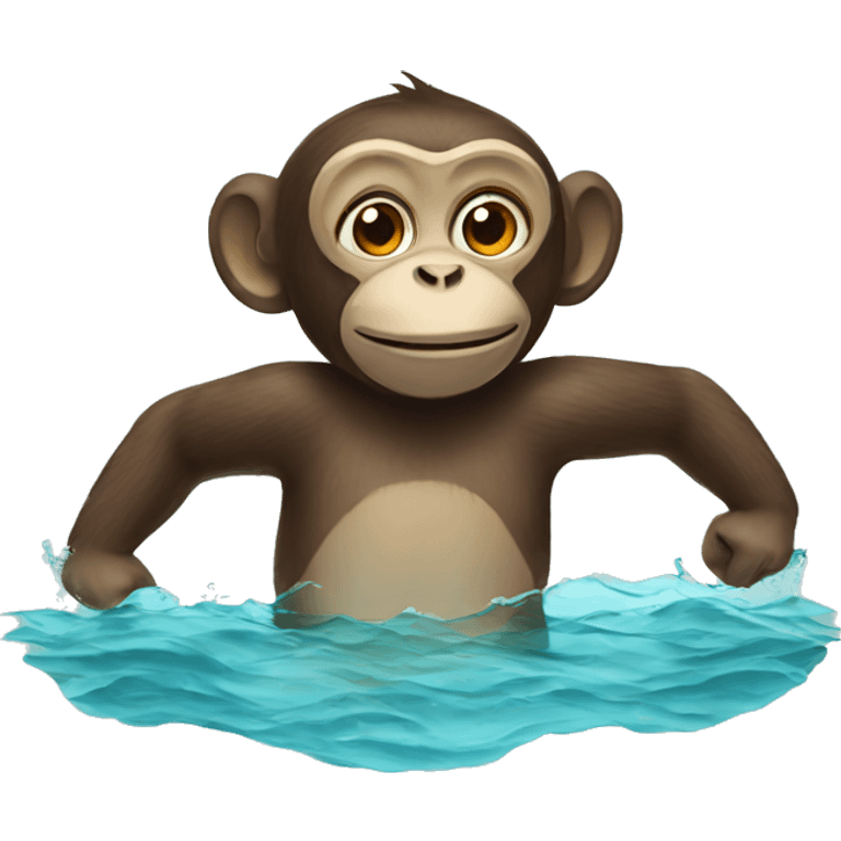 Monkey swimming  emoji