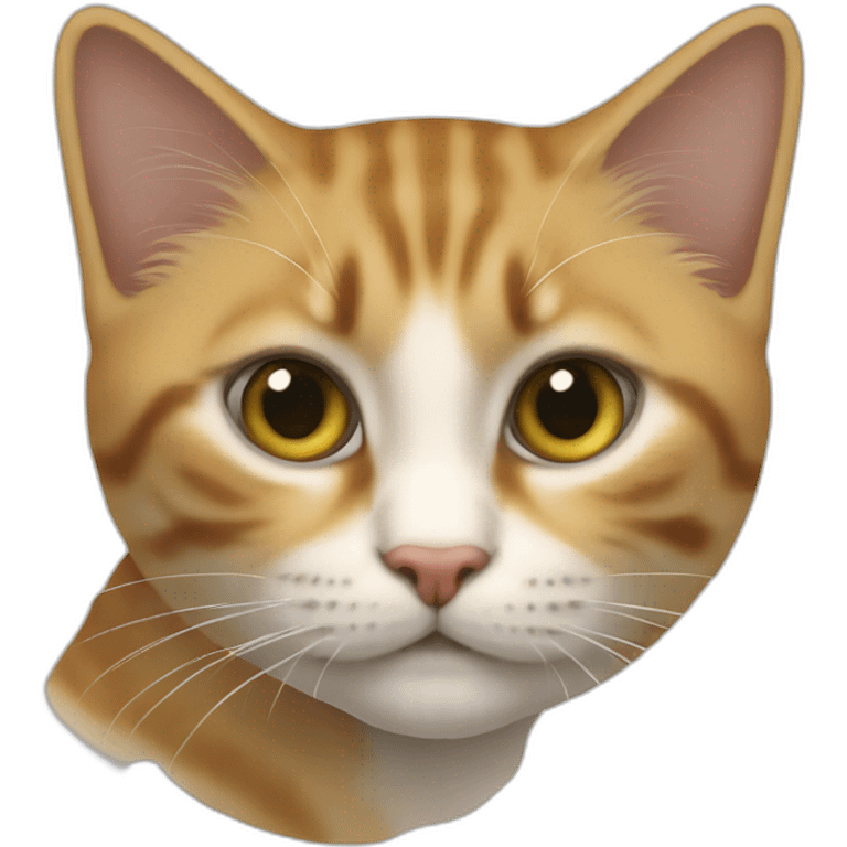 tete de chat sur un humain  emoji