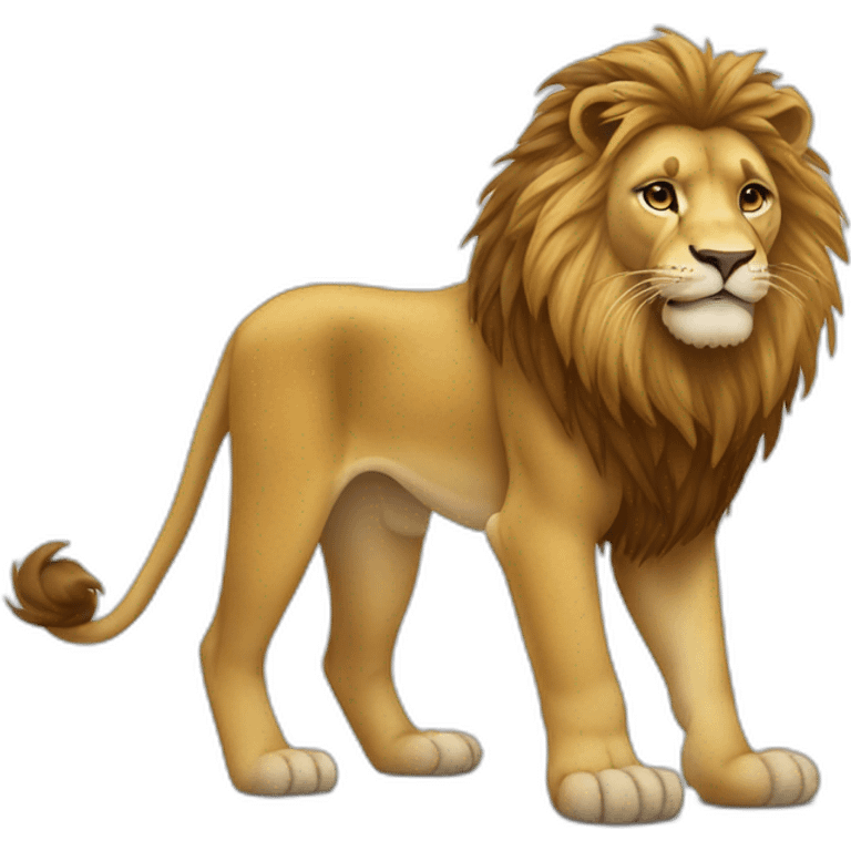 Lion standing on feet emoji