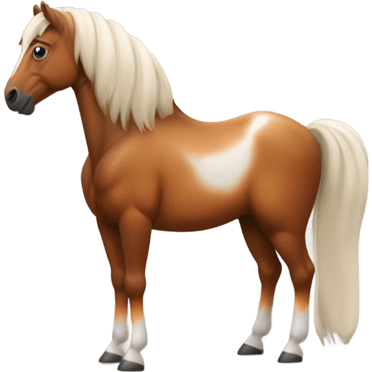 Cheval alezan brûlé emoji