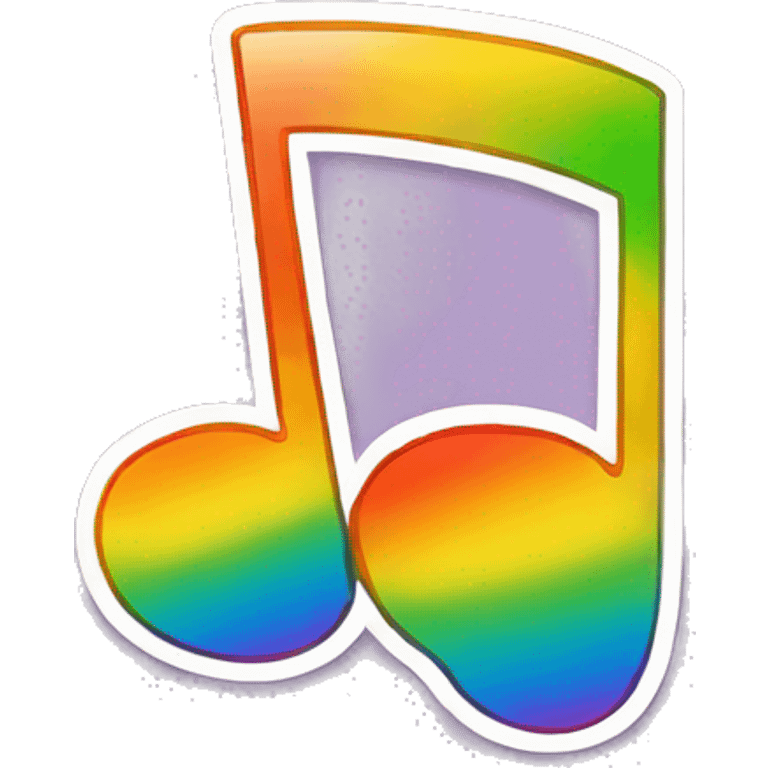 rainbow music note sticker emoji