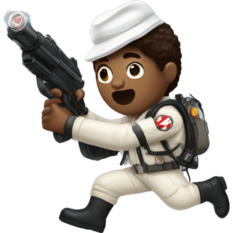 Ghostbuster shooting rocky balboa emoji