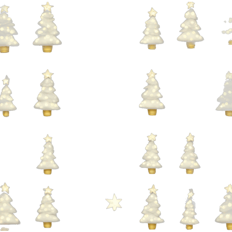 Christmas Tree white Bows Lights  emoji