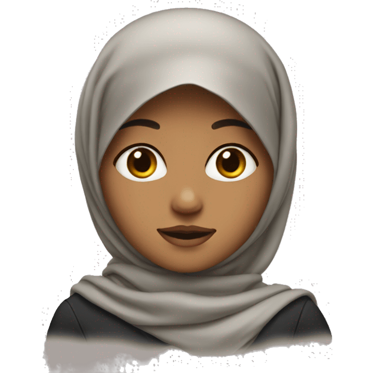 A medium skin girl with a hijab emoji