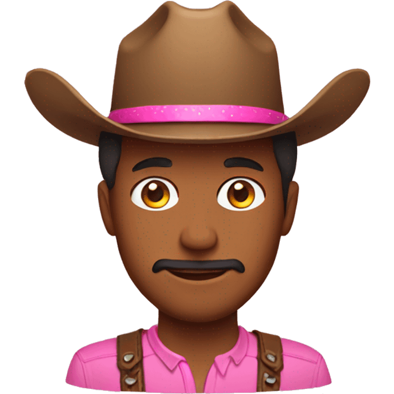 Cowboy pink hat emoji