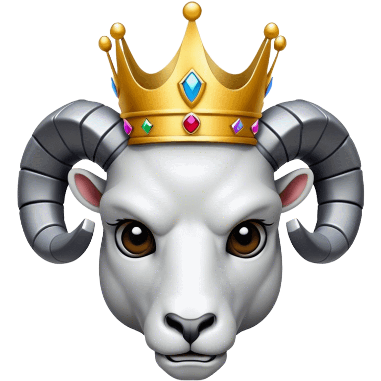 A terminator style Ram head in the  w/ a crown emoji