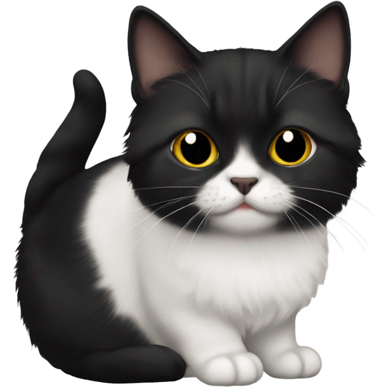 Black munchkin cat emoji