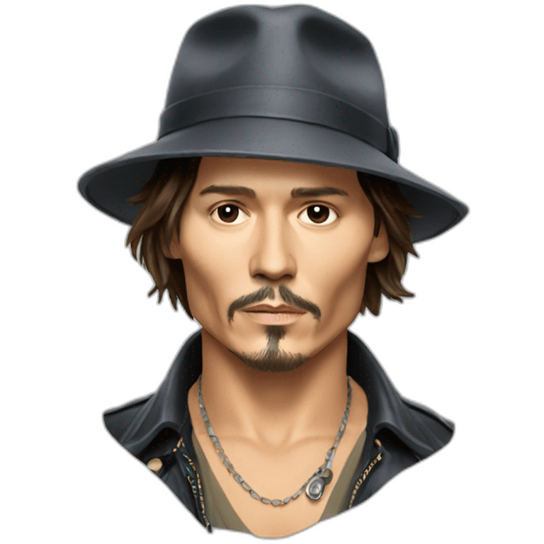 Johnny Depp wearing a bucket hat emoji