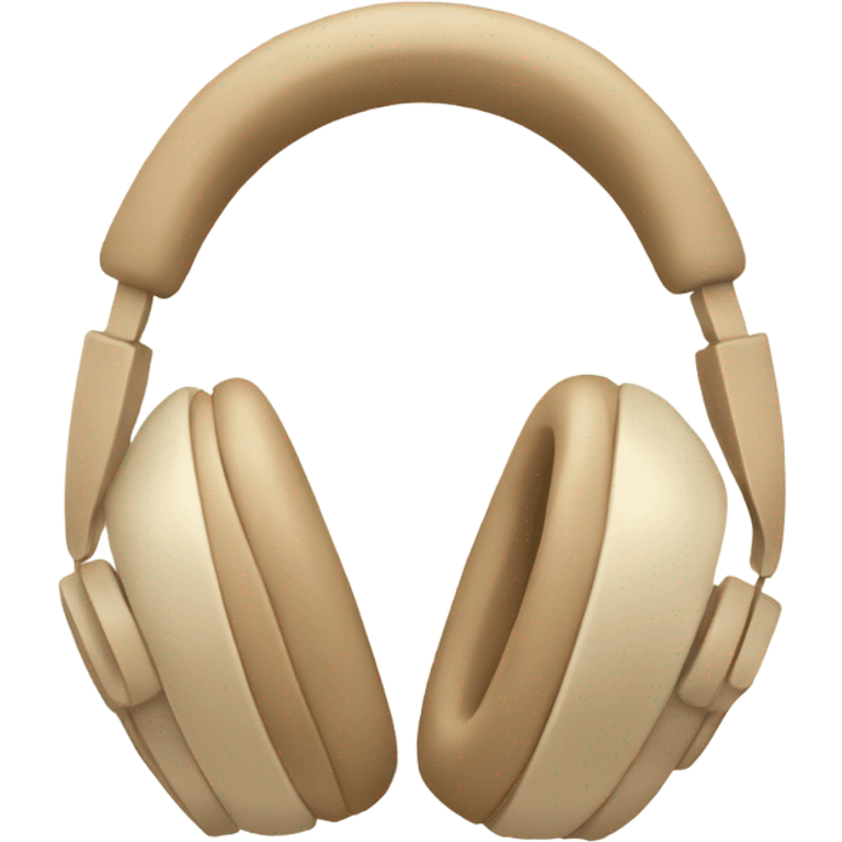 beige headphones with beige bows emoji