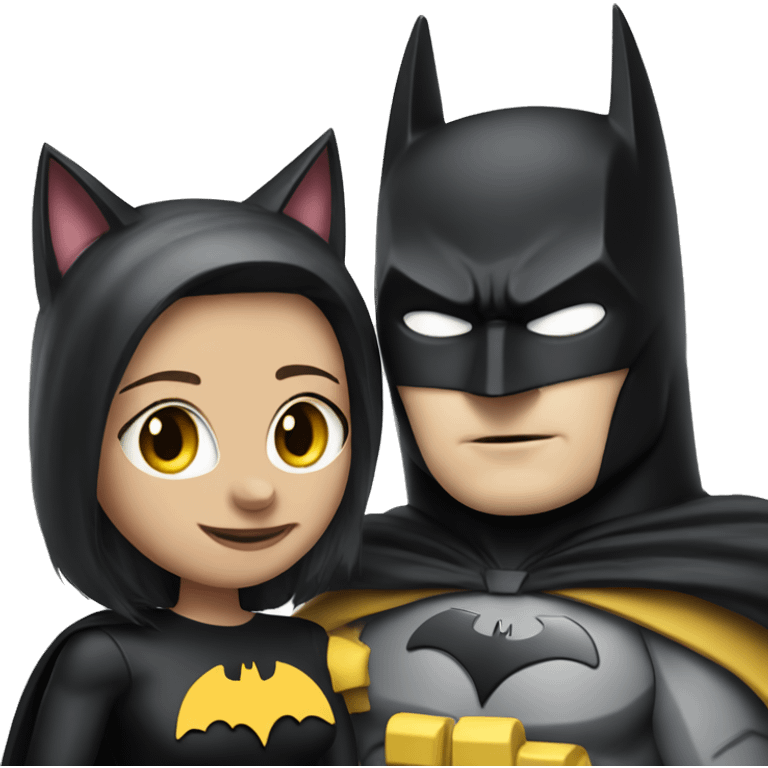 batman and cat wom emoji