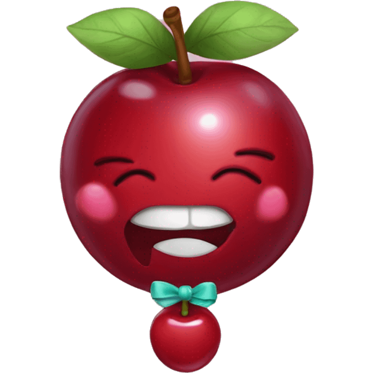 cherry with bow emoji