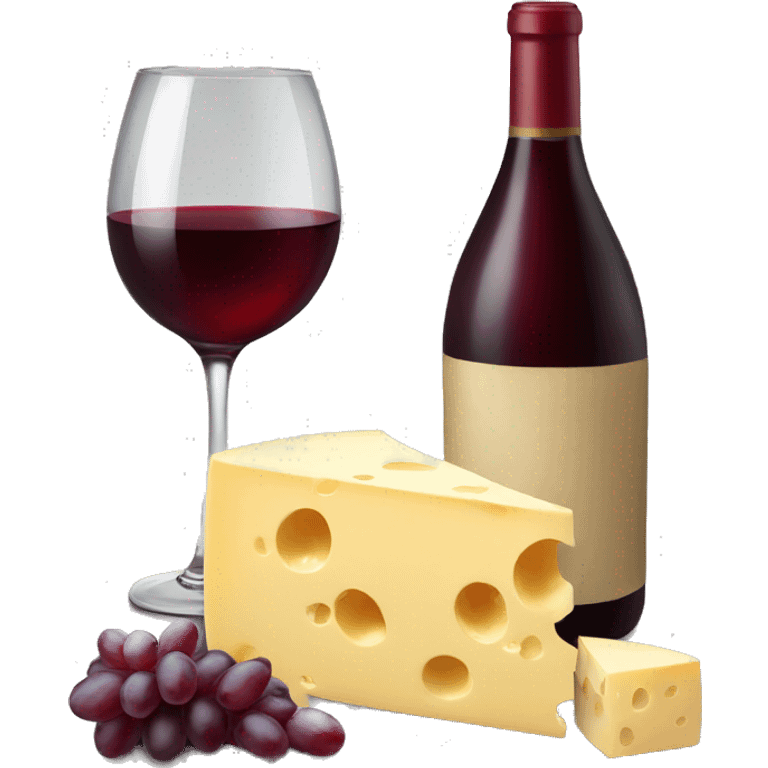 Wine and cheese emoji