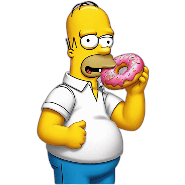 Homer simpson qui mange un donut emoji