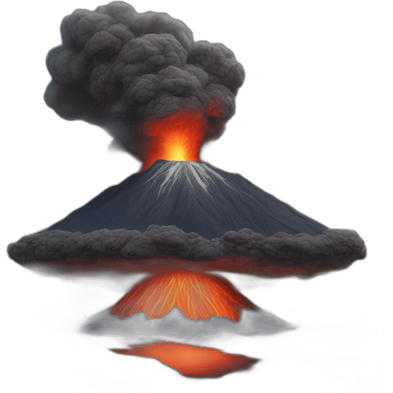 Volcan en éruption emoji