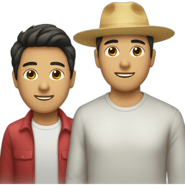 a colombian and a vietnamese gay couple emoji