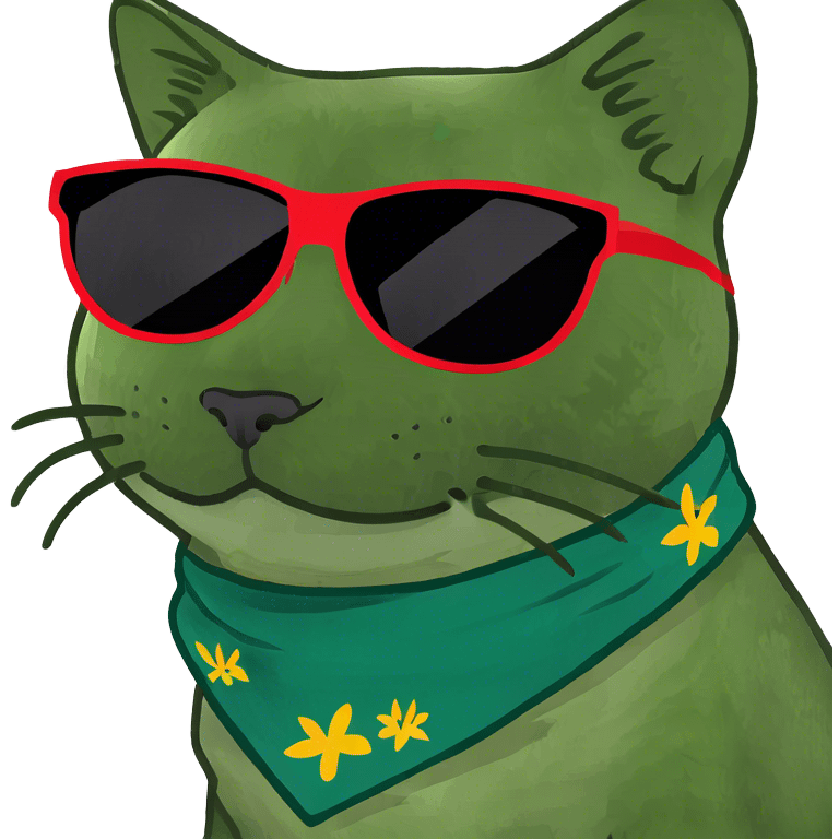 Cat with sunglasses emoji