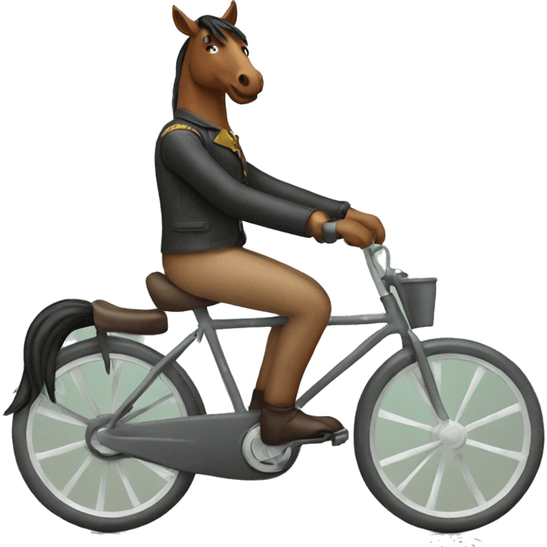 Horse riding a bike emoji