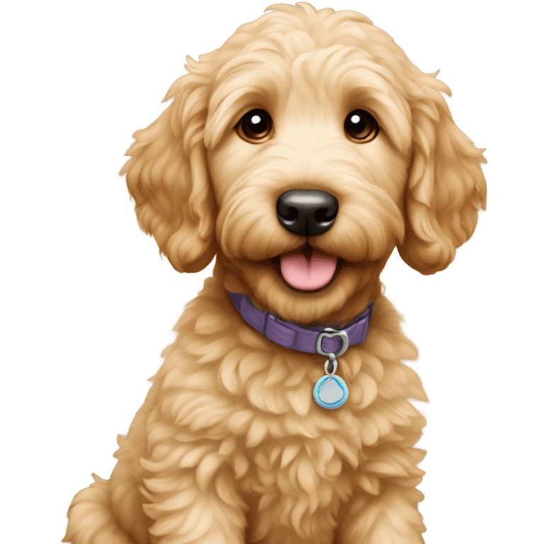 Golden doodle puppy  emoji