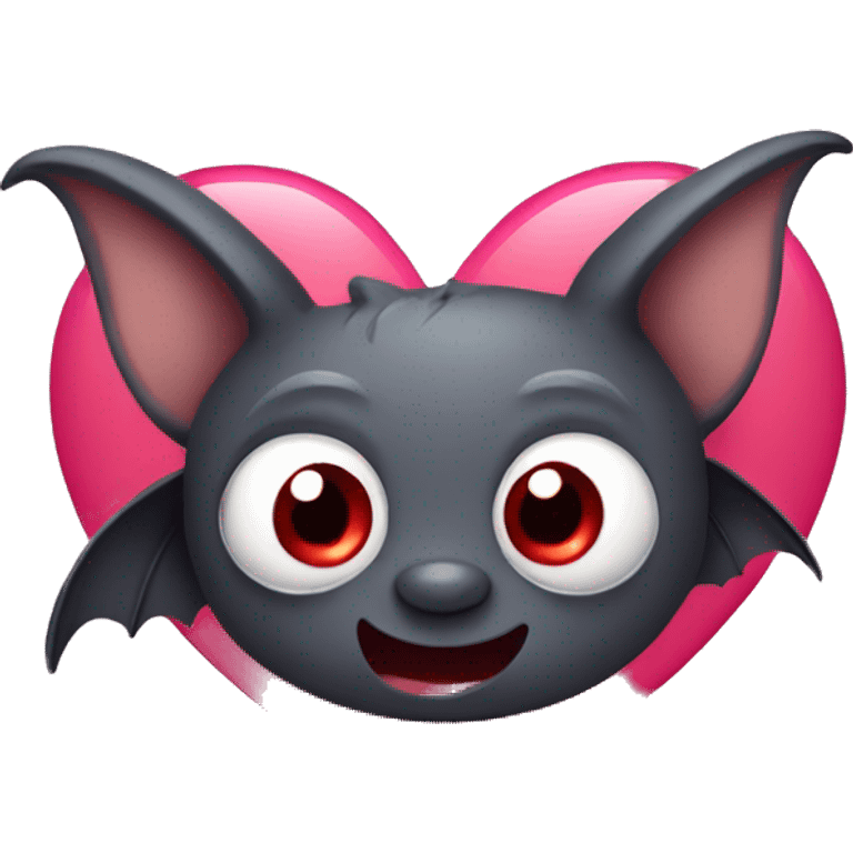 Bat with heart eyes emoji