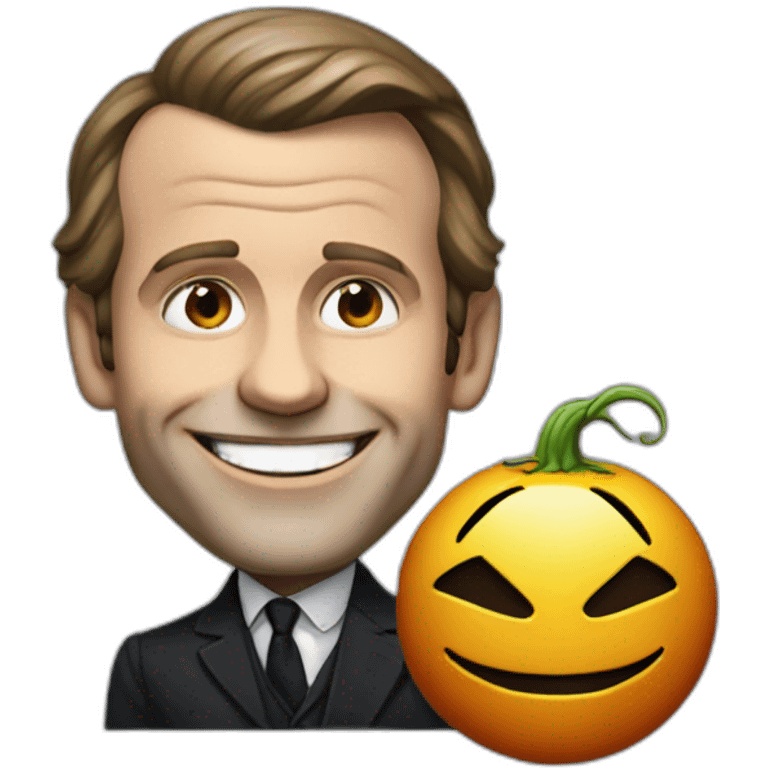 macron with joker smmile emoji