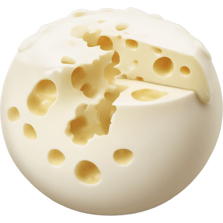 Gooey white cheese ball emoji