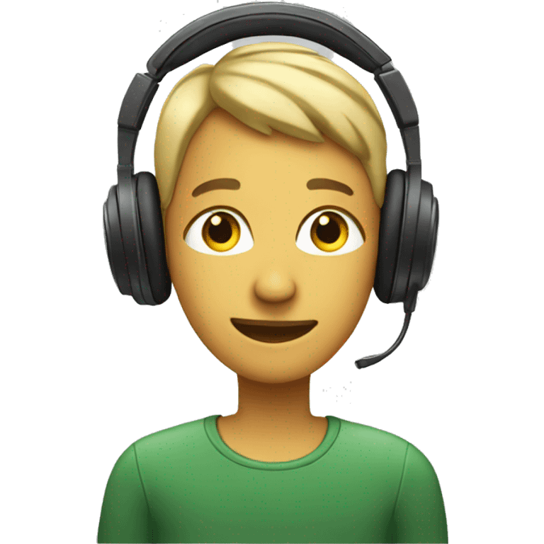 Focus with headphones  emoji