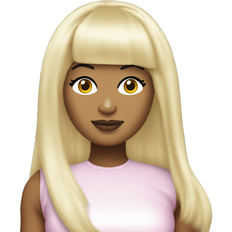 Nicki Minaj in a blonde wig  emoji