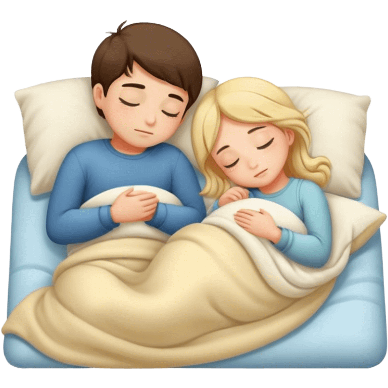 Sleeping boy an girl emoji