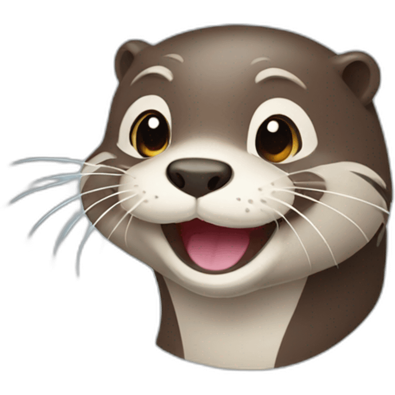 cheerful otter emoji