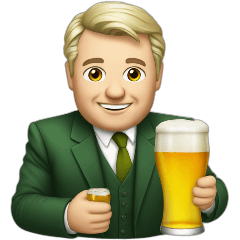 lithuania president with a beer emoji