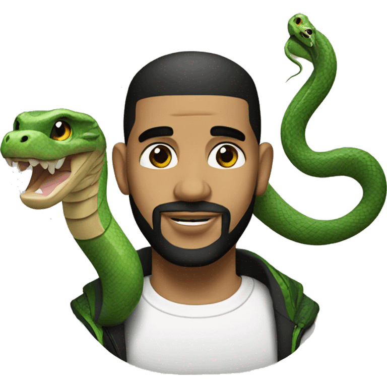 Drake with a snake emoji