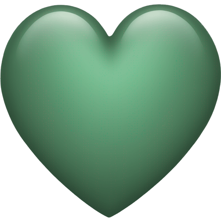 dark sage green heart emoji