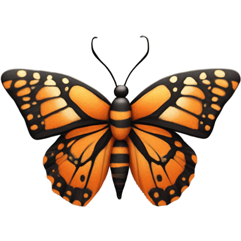 tiger mimic queen butterfly emoji