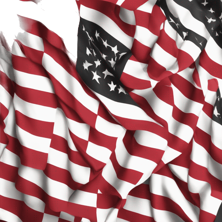 United states civil peace flag in black white and red emoji