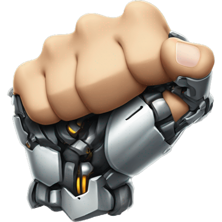 Cyborg arm only flexing bicep and shoulder emoji