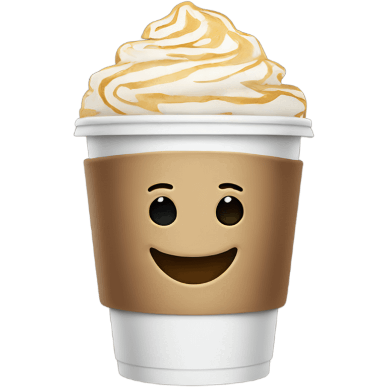 Smiling Starbucks cup emoji