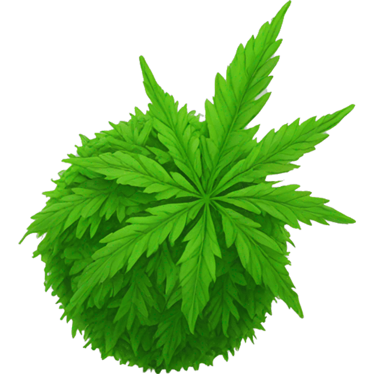 green weed ball emoji