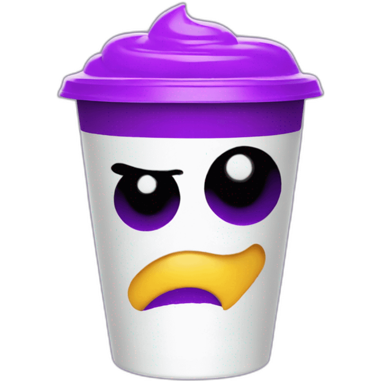 mysterious purple drink in a plastic white cup emoji