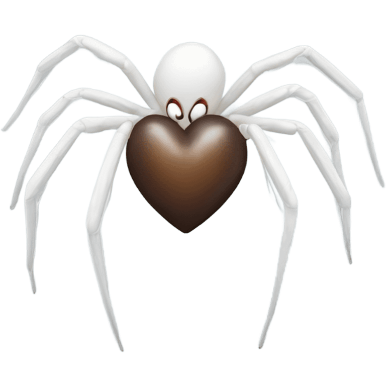 Spider white heart  emoji