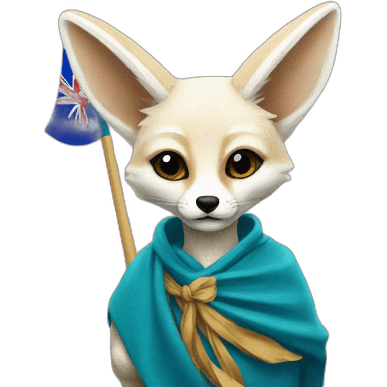 fennec portant le drapeau 🇩🇿 emoji