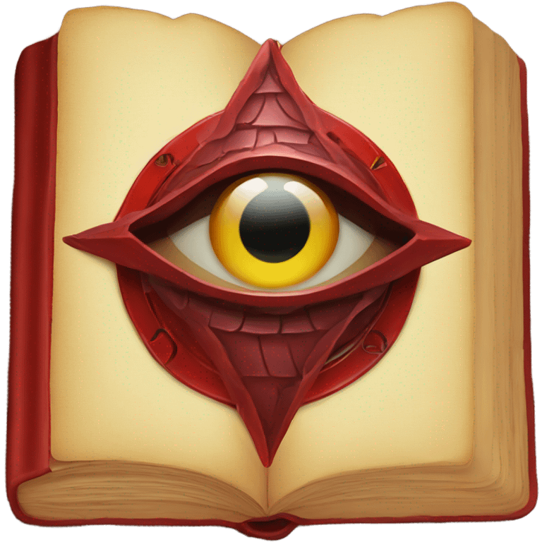 spell book that's red with eye in the middle emoji