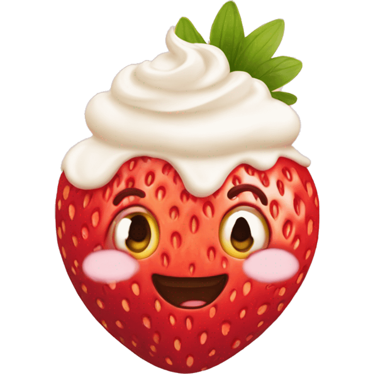 strawberries and cream emoji