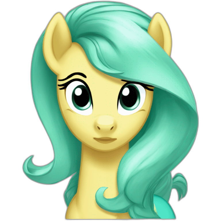 mlp pony Lyra Heartstrings looking skeptical and judging emoji