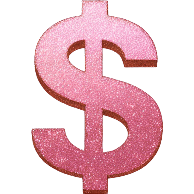 pink glittery dollar sign emoji