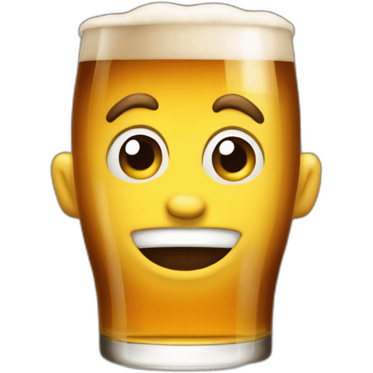 Beauf buvant une bière emoji