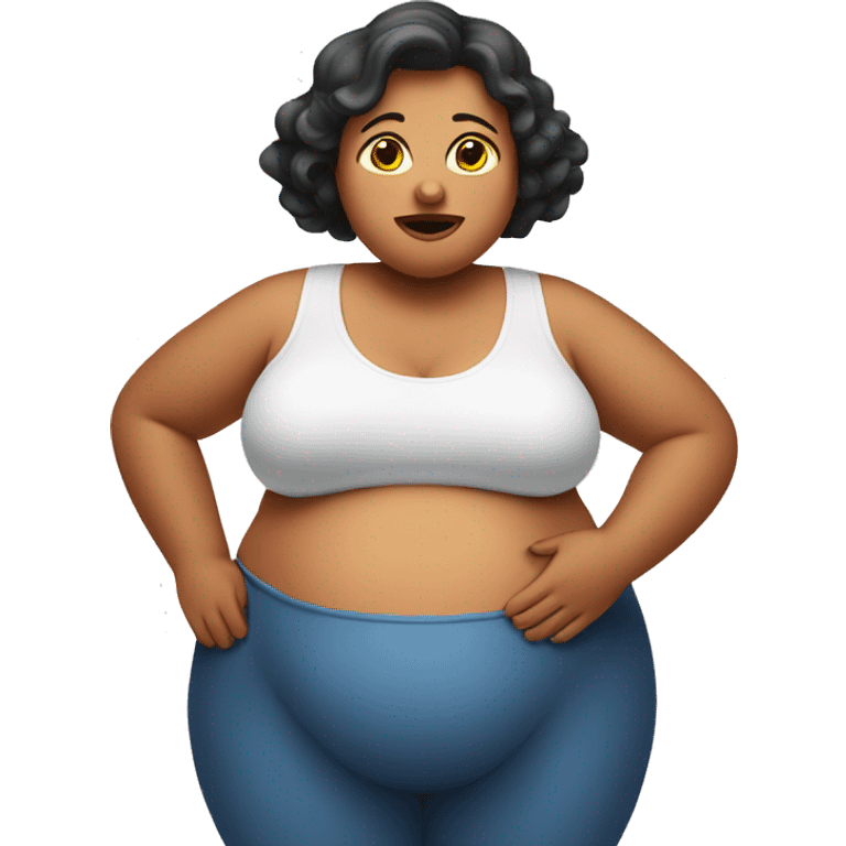 Obese pregnant lady  emoji