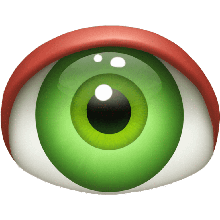 tired green eye with red veins emoji