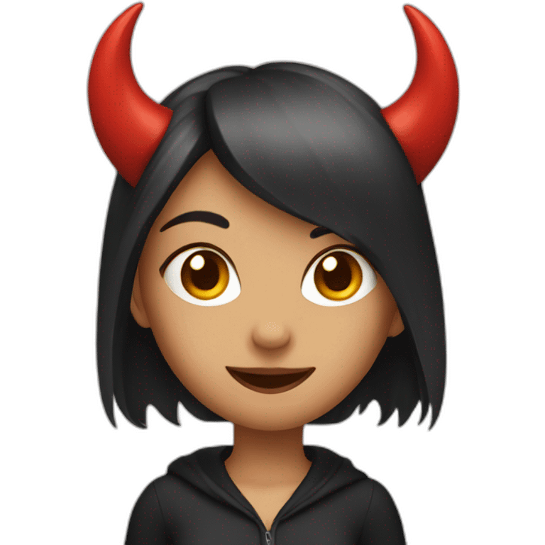 girl with devil horns emoji